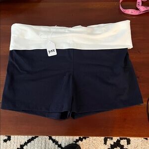 PINK Victoria's Secret Navy and White Athletic Shorts
